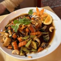 Ginger Stir Fry - great!  at Thai Thani in Tauranga