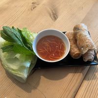 Vietnamese spring rolls  at Banh Mi Bay in London