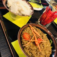 Lentil curry and rice  at VIE - Zugvogel - T2 in Schwechat