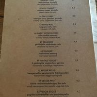 Menu  at Gate 57 in Berlin