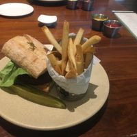 Beyond burger with ciabatta bun at McCoy's in Orlando