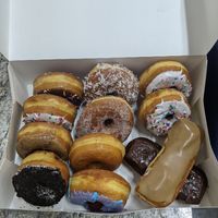 Assorted vegan dozen at Holey Schmidt Donuts in Reno