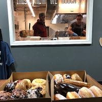 You can watch the donuts being made at Holey Schmidt Donuts in Reno