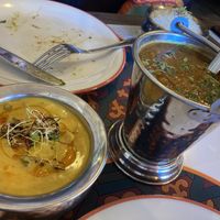 Coconut vegetable curry and makhani daal   at Mango in Gstaad