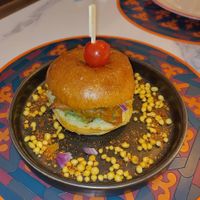 Samosa Burger at Mango in Gstaad