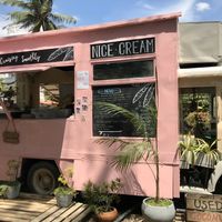 Cute vegan Nice Cream Truck at Cruising Smoothly in Weligama