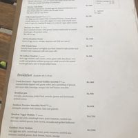 Menu  at Cafe Kumbuk in Colombo
