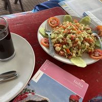 Vegan cauliflower tabouleh   at Brown Bread Bakery in Varanasi