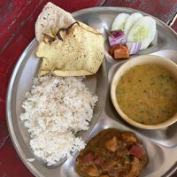 Vegan thali  at Brown Bread Bakery in Varanasi