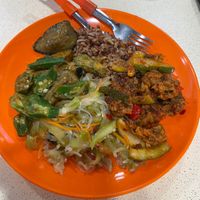 Caipng with 3 selections at Happy Vegetarian 开心素食 - Blk 106 Hougang in Northeast Singapore