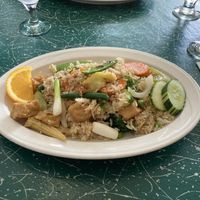 Veganized veggie stir fried rice. Delish!  at Thai Garden in Keene