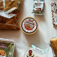 Delicious vegan brie from Organic Market  at Organic market in Barcelona