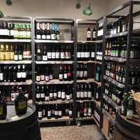 Wines  at Organic market in Barcelona