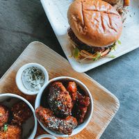 Burger & fries, croquettes & wings  at BA-HA in Birmingham