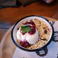 Berry crumble #Veganuary at BA-HA in Birmingham