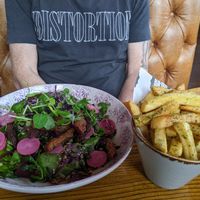 Healthy bowl and fries at BA-HA in Birmingham