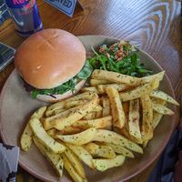 Kentucky burger and fries at BA-HA in Birmingham