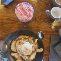 Apple toffee waffle and strawberry moose delight   at BA-HA in Birmingham