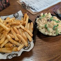 Masala fries and garlic Mac and cheese. at BA-HA in Birmingham