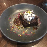 Orange brownie at BA-HA in Birmingham