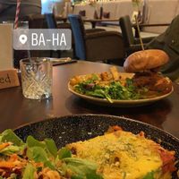 The lasagna and the burger at BA-HA in Birmingham