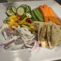 Hummus crudities    at Brew STX in St Croix