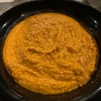 Huge bowl of hummus… flavor that day was roasted red pepper    at Brew STX in St Croix