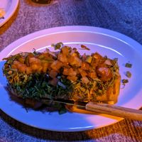 Vegan Chimichanga at Brew STX in St Croix