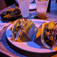 Veggie tacos with vegan cheese at Brew STX in St Croix