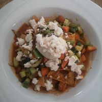 Vegan chilaquiles at Orgánico in Merida