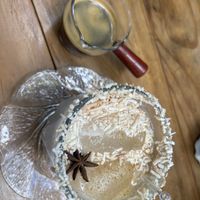 Horchata with coffeee  at Orgánico in Merida