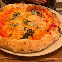 Vegan cheese margherita + wild broccoli at Peter Pizzeria in Loughborough