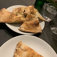 Pizza bread starter with rosemary. Lovely dipped in balsamic vinegar and olive oil at Peter Pizzeria in Loughborough