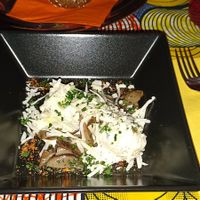 Gnocco con funghi, formaggio vegetale e pomodoro disidratato at InOsteria Cucina Vegetariana in Marostica