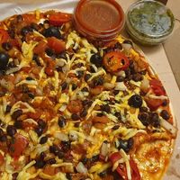 Taco Mex Iconic Vegan Tostada with Vegan Cheese at Taco Mex in Sheffield