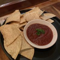Fresh & warm tortilla chips and salsa  at Smooth Cafe in Moalboal