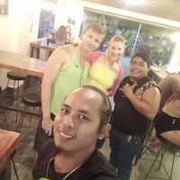 With the band at Smooth Cafe in Moalboal