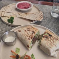 Falafel wrap & Beetroot Humus at Smooth Cafe in Moalboal