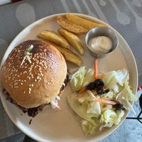 Pulled Vegan Pork aka Jackfruit. Very tasty    at Smooth Cafe in Moalboal