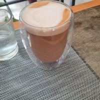 Latte Macchiato with Oat Milk at Smooth Cafe in Moalboal