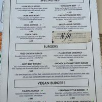 Menu  at Smooth Cafe in Moalboal