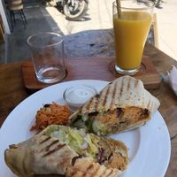 Falafel wrap and Mango Juice  at Smooth Cafe in Moalboal