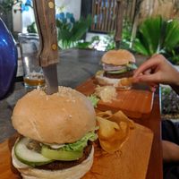 Falafel burger at Smooth Cafe in Moalboal