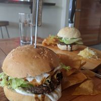Adobo burger at Smooth Cafe in Moalboal
