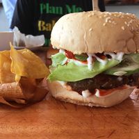 Vegan Burger at Smooth Cafe in Moalboal