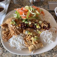 The “spring rolls” are simply deep fried tightly rolled wrapper!  at Flower Lantern in Toronto