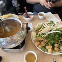 Vegan hot pot  at Flower Lantern in Toronto