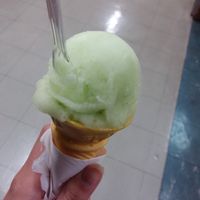Bittermelon ice cream at H&B Gelato in Naha