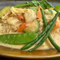 Vegan Thai red curry at La Vie in Oostende