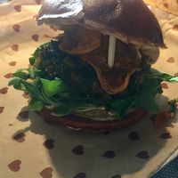 Hanf I’m Gluck with pretzel bun  at Burgerheart in Regensburg